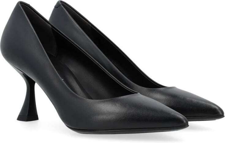 Sergio Levantesi Zwarte Kalfsleren Decollete Schoen Black Dames