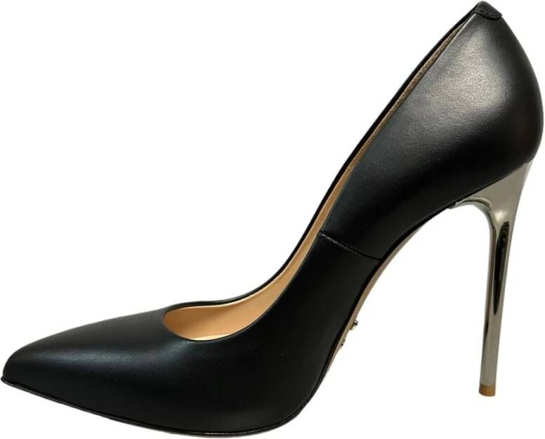 Sergio Levantesi Zwarte leren hoge hakken pumps Black Dames