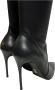 Sergio Levantesi Zwarte leren hoge schacht stiletto laarzen Black Dames - Thumbnail 4