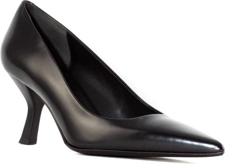 Sergio Levantesi Zwarte leren Kendra pump hak 7cm Black Dames