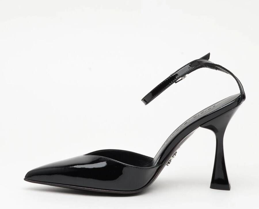 Sergio Levantesi Zwarte Patent Slingback Maybe Black Dames