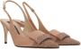 Sergio Rossi Bronzen Slingback met Kristalversieringen Beige Dames - Thumbnail 2