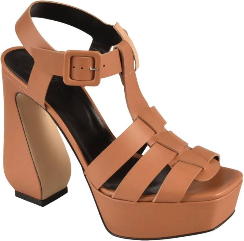 Sergio Rossi Bruine Sandalen voor Dames Stijlvol en Comfortabel Brown Dames