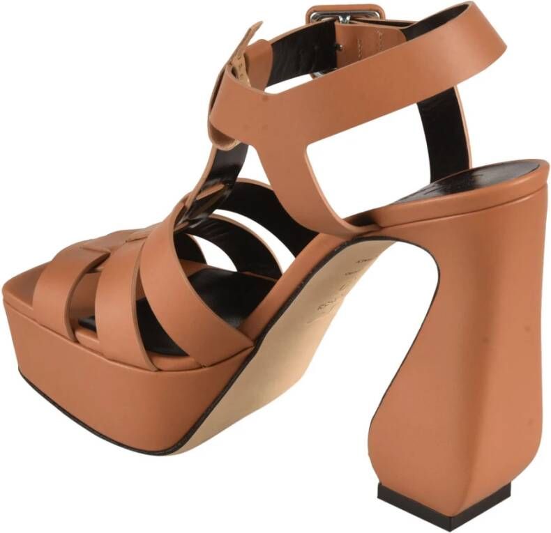 Sergio Rossi Bruine Sandalen voor Dames Stijlvol en Comfortabel Brown Dames