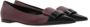 Sergio Rossi Burgundy Leather Ballerina Flats Brown Dames - Thumbnail 2