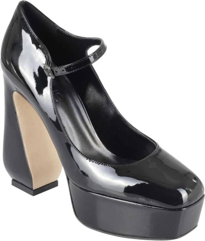 Sergio Rossi Elegant Patent Leather Heels Black Dames