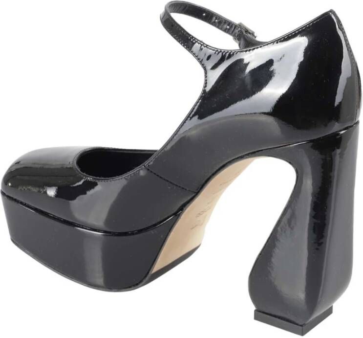 Sergio Rossi Elegant Patent Leather Heels Black Dames