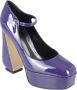 Sergio Rossi Elegant Patent Leather Shoes Purple Dames - Thumbnail 2