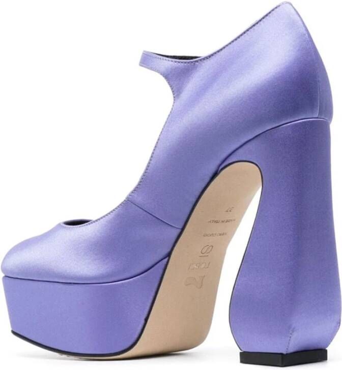 Sergio Rossi Elegante Leren Pumps Purple Dames