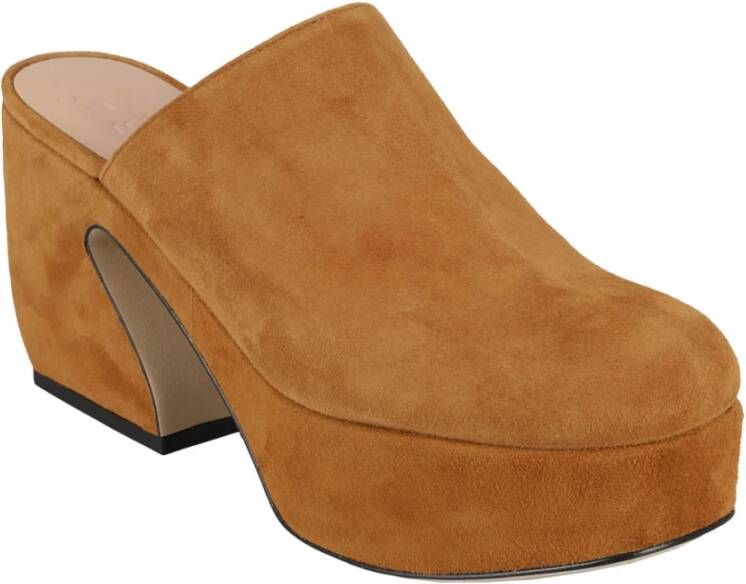 Sergio Rossi Elegante Suede Hakken Brown Dames