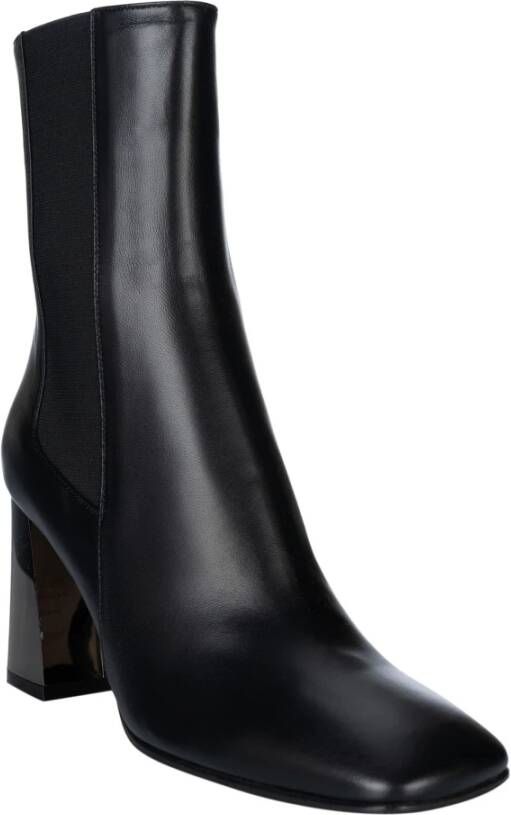 Sergio Rossi Elegante Zwarte Enkellaars Black Dames