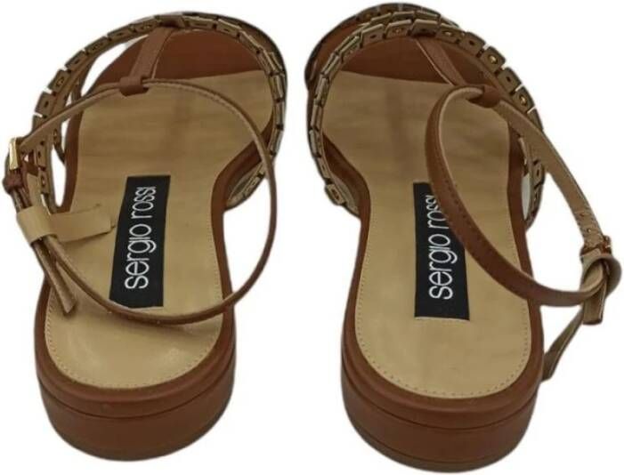 Sergio Rossi Elegante Platte Sandalen Bruin Dames