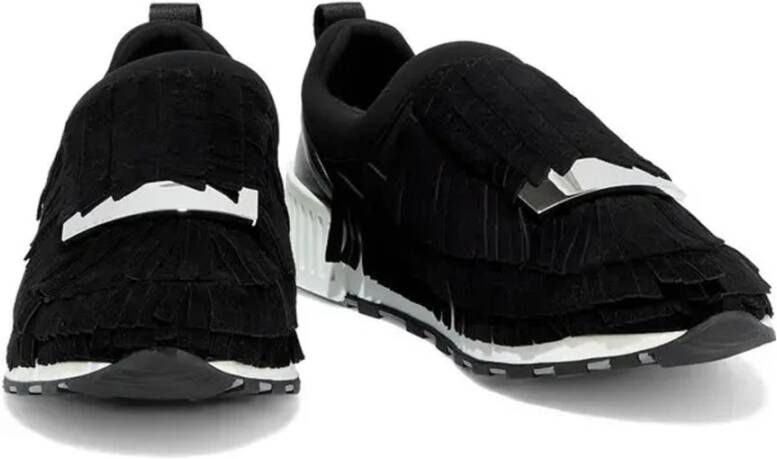 Sergio Rossi Hardloopsneakers met franjedetail Black Dames