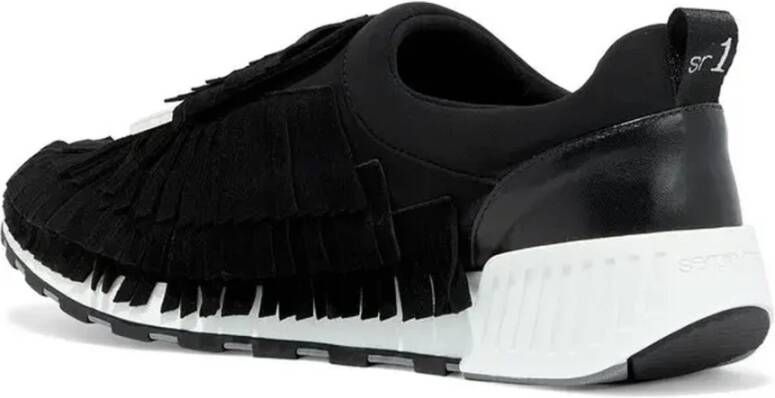 Sergio Rossi Hardloopsneakers met franjedetail Black Dames