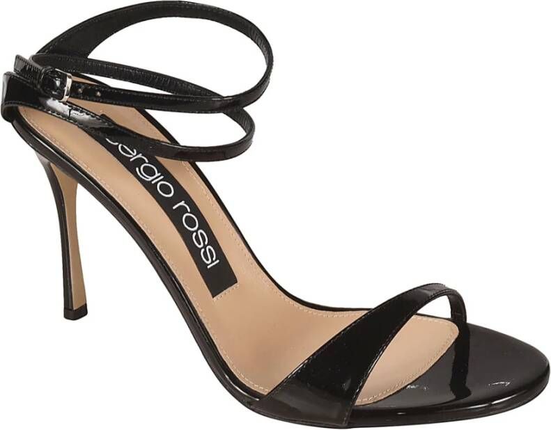 Sergio Rossi Zwarte hoge hak sandalen Zwart Dames