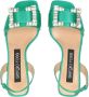 Sergio Rossi Kristal Satijnen Sandalen Dames Hakken Green Dames - Thumbnail 6