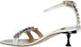 Sergio Rossi Kristal Witte Leren Sandalen White Dames - Thumbnail 3