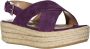 Sergio Rossi Leren Espadrilles met Verstelbare Enkel Gesp Purple Dames - Thumbnail 2