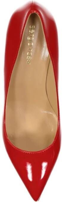 Sergio Rossi Leren pumps met lak effect Red Dames