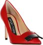 Sergio Rossi Leren pumps met puntige neus Red Dames - Thumbnail 2