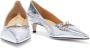 Sergio Rossi Leren pumps met slangeffectdetail Gray Dames - Thumbnail 2