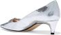 Sergio Rossi Leren pumps met slangeffectdetail Gray Dames - Thumbnail 3