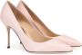 Sergio Rossi Leren Pumps Puntige Neus Vrouwen Italië Pink Dames - Thumbnail 2