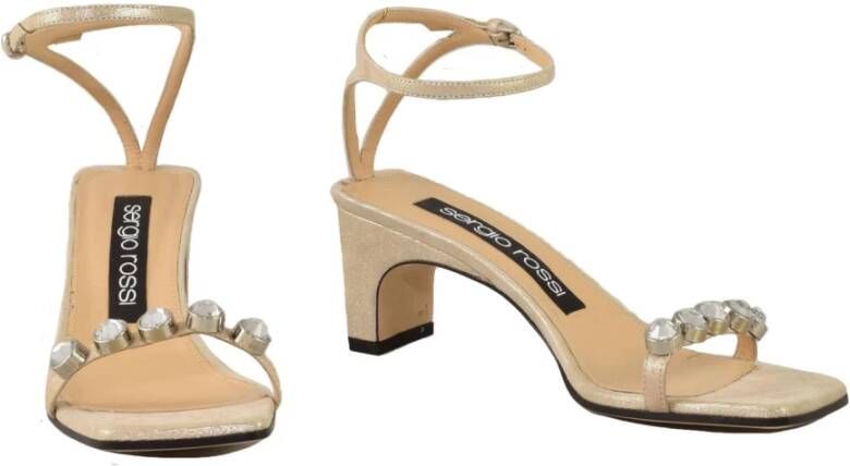 Sergio Rossi Leren Schoenen 100% Leren Zool Beige Dames