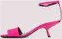 Sergio Rossi Magenta Satin Sandalen Enkellaarzen Pink Dames - Thumbnail 2