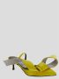 Sergio Rossi Mimosa Satin Marquise Strik Sandalen Green Dames - Thumbnail 2