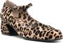 Sergio Rossi Mini Leo Flock Print Pumps Beige Dames - Thumbnail 2