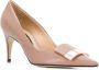 Sergio Rossi Nude Leren Hak Pumps Beige Dames - Thumbnail 2