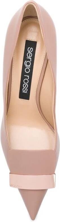 Sergio Rossi Nude Leren Hak Pumps Beige Dames