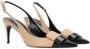 Sergio Rossi Nude Slingback met Zwarte Leren Neus Multicolor Dames - Thumbnail 2