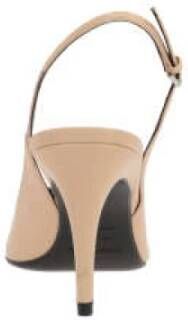 Sergio Rossi Nude Slingback met Zwarte Leren Neus Multicolor Dames