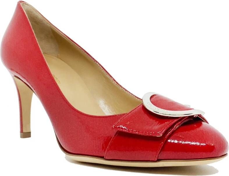 Sergio Rossi Lakleren Pumps Elegante Collectie Toevoeging Rood Dames