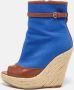 Sergio Rossi Pre-owned Canvas boots Blue Dames - Thumbnail 2