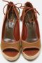 Sergio Rossi Pre-owned Canvas sandals Brown Dames - Thumbnail 3