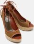 Sergio Rossi Pre-owned Canvas sandals Brown Dames - Thumbnail 4