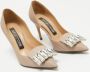 Sergio Rossi Pre-owned Fabric heels Beige Dames - Thumbnail 3