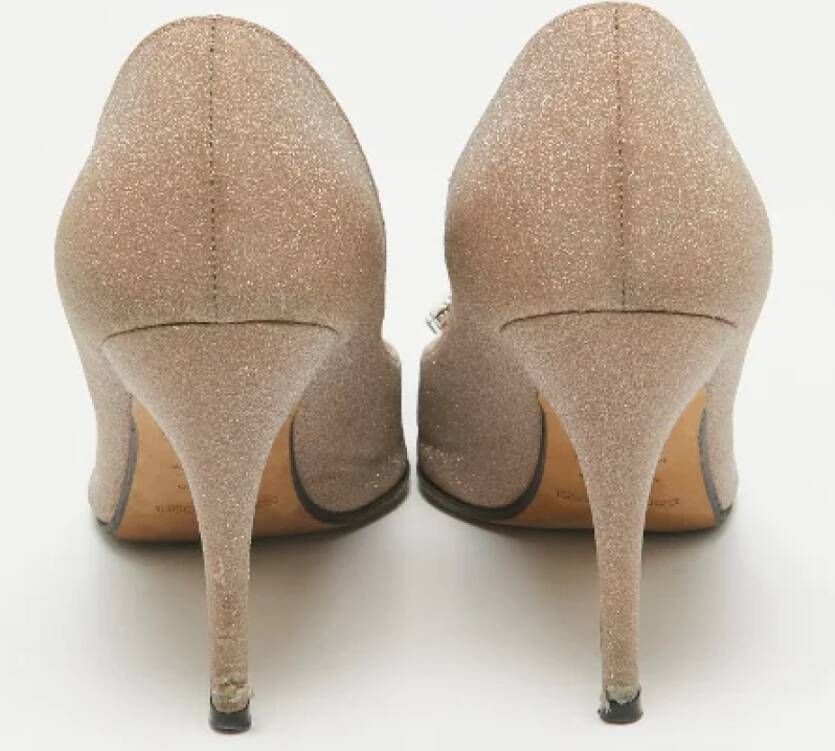 Sergio Rossi Pre-owned Fabric heels Beige Dames