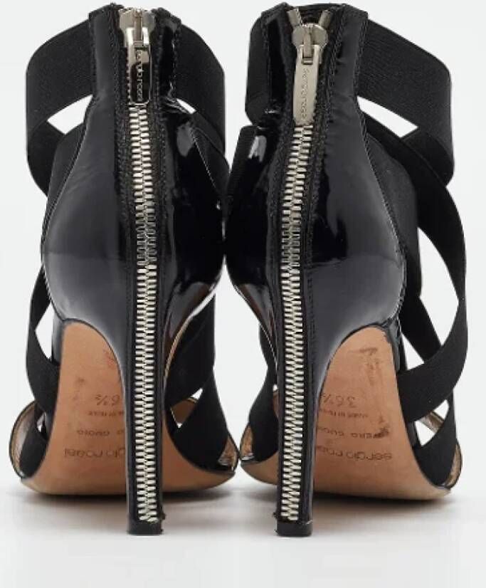 Sergio Rossi Pre-owned Fabric sandals Black Dames