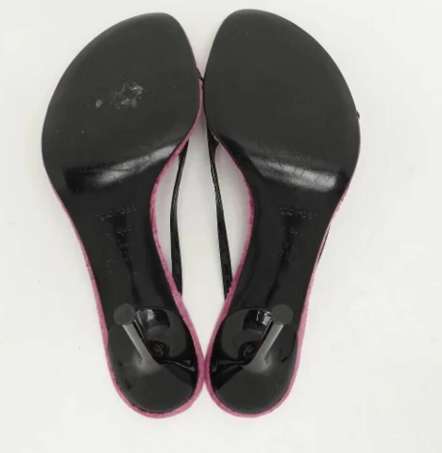 Sergio Rossi Pre-owned Fabric sandals Black Dames