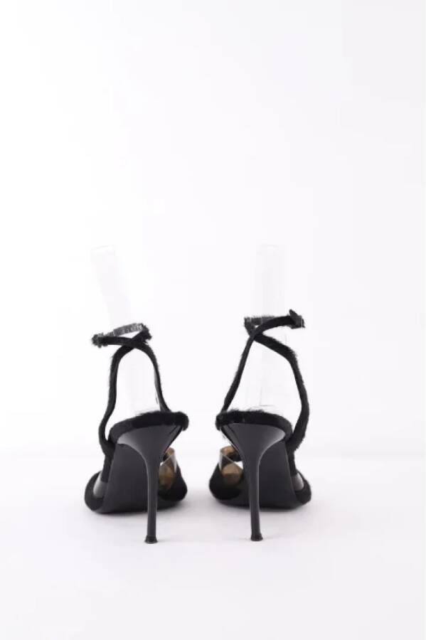 Sergio Rossi Pre-owned Faux Fur sandals Black Dames