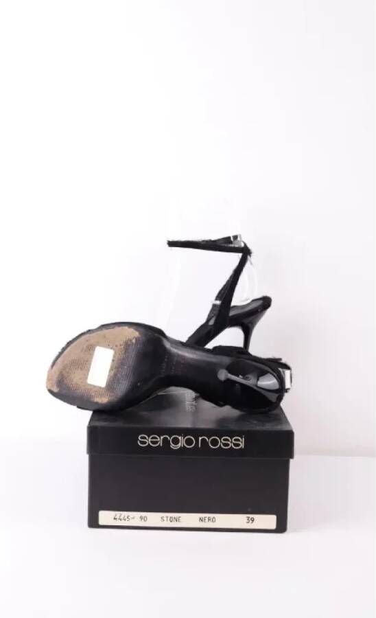 Sergio Rossi Pre-owned Faux Fur sandals Black Dames