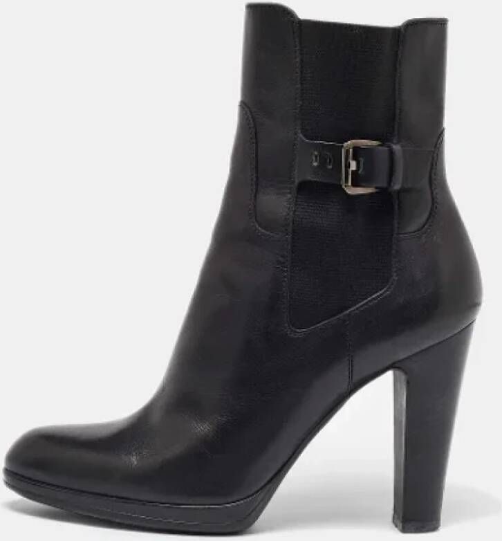 Sergio Rossi Pre-owned Leather boots Black Dames