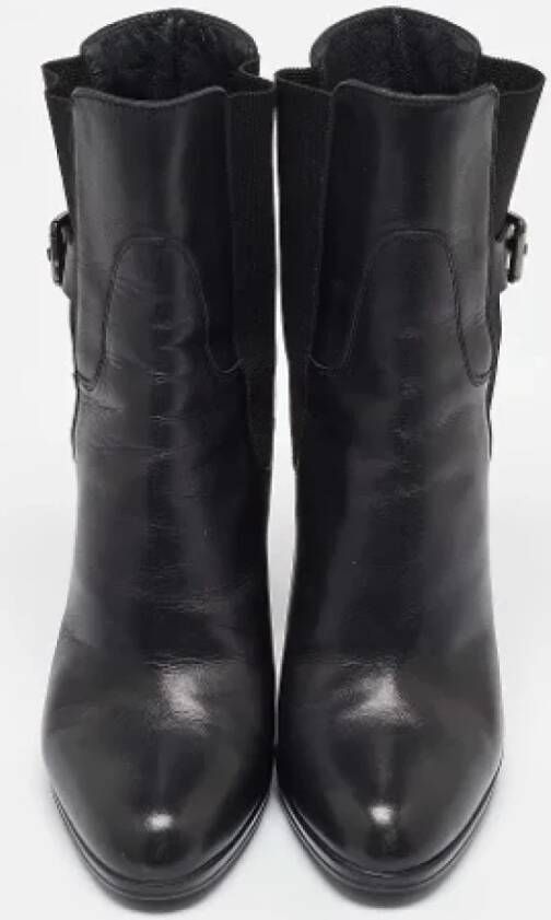 Sergio Rossi Pre-owned Leather boots Black Dames