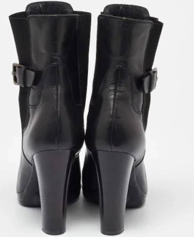 Sergio Rossi Pre-owned Leather boots Black Dames