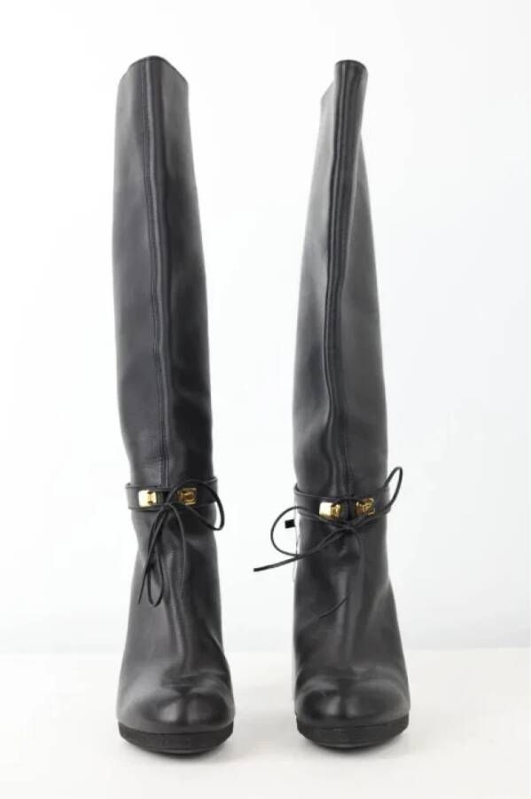 Sergio Rossi Pre-owned Leather boots Black Dames