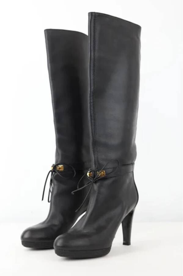 Sergio Rossi Pre-owned Leather boots Black Dames